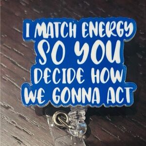 Blue Badge Reel with Motivational Quote